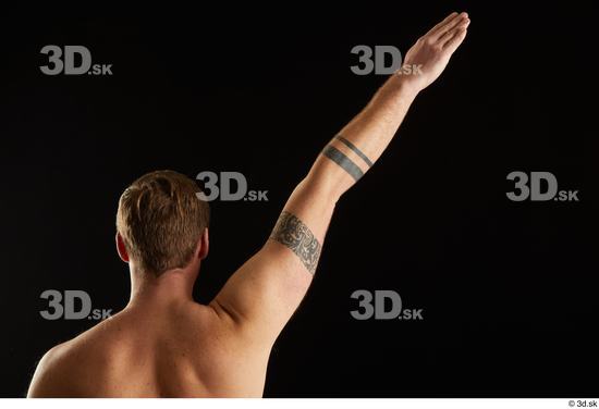 Arm Back Man White Nude Average Studio photo references