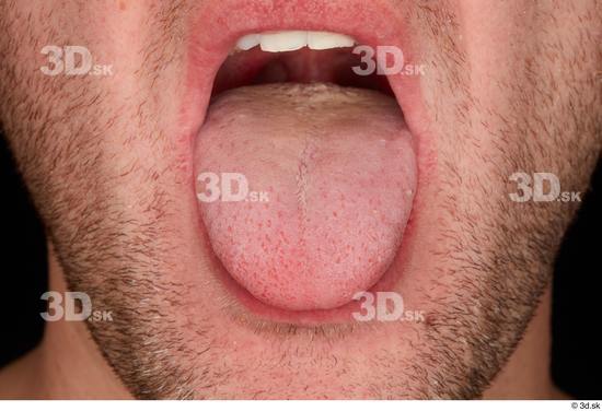 Tongue Man White Average Studio photo references