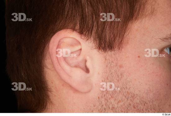 Ear Man White Average Studio photo references