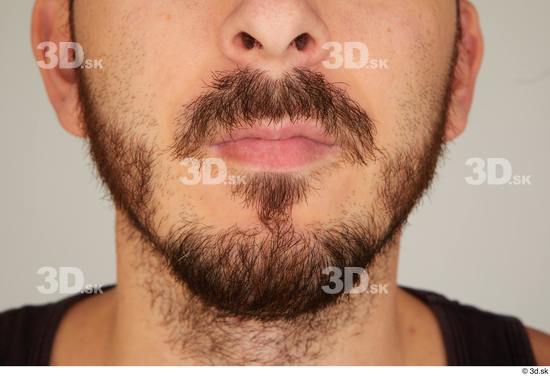 Mouth Man White Casual Slim Bearded Street photo references
