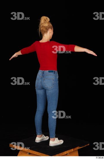 Woman White Slim Female Studio Poses