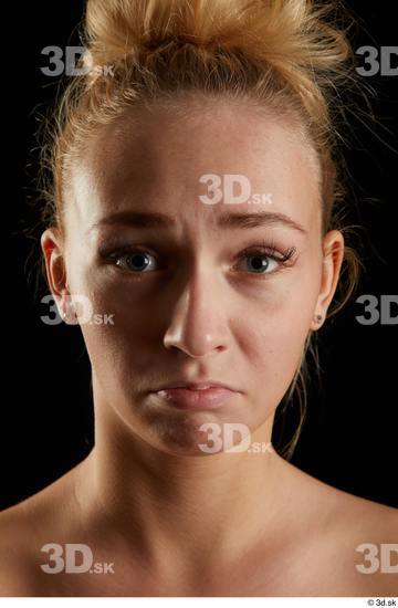 Woman White Slim Female Studio Poses