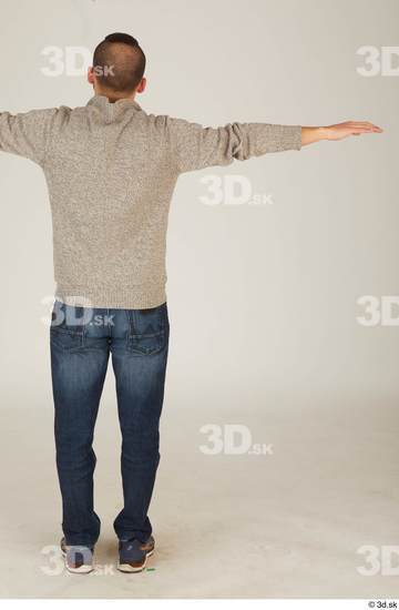 Whole Body Man T poses White Casual Slim Street photo references