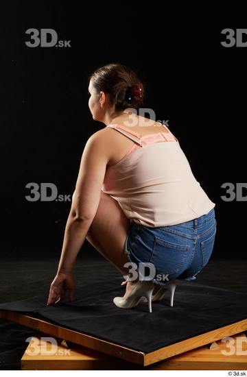 Woman White Chubby Female Studio Poses