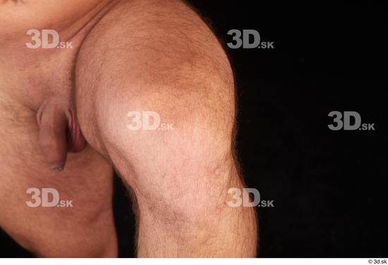 Knee Man White Nude Muscular Studio photo references