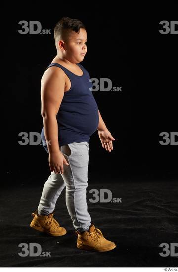 Whole Body Man White Sports Overweight Walking Top Studio photo references