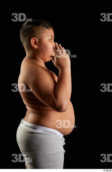 Arm Man White Underwear Overweight Studio photo references