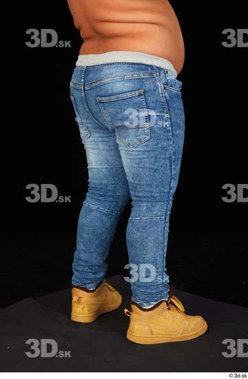 Leg Man White Casual Jeans Overweight Studio photo references