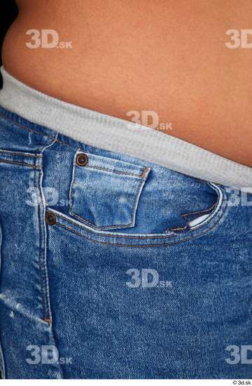 Hips Man White Casual Jeans Overweight Studio photo references