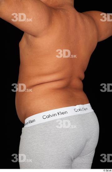 Back Man White Underwear Overweight Studio photo references