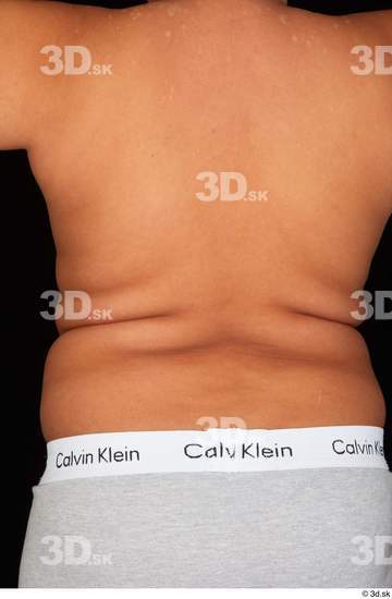 Back Man White Underwear Overweight Studio photo references