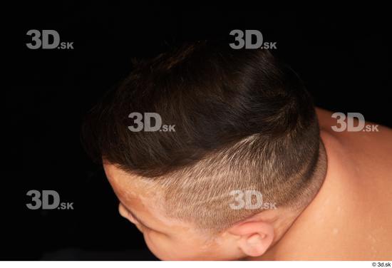 Hair Man White Overweight Studio photo references