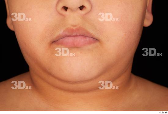 Mouth Man White Overweight Studio photo references