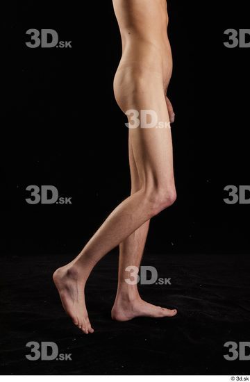 Calf Man White Nude Slim Studio photo references