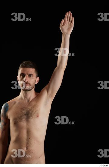 Arm Man White Nude Slim Studio photo references