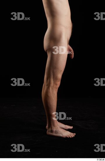 Calf Man White Nude Slim Studio photo references