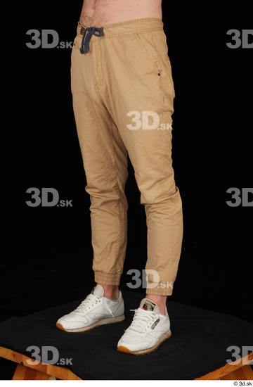 Leg Man White Casual Trousers Slim Studio photo references