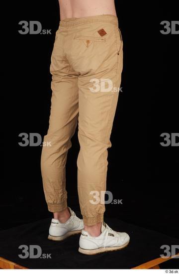 Leg Man White Casual Trousers Slim Studio photo references