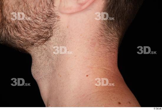 Neck Man White Nude Slim Studio photo references