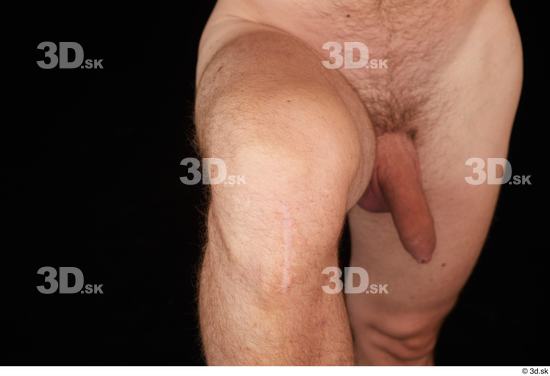 Knee Man White Nude Slim Studio photo references