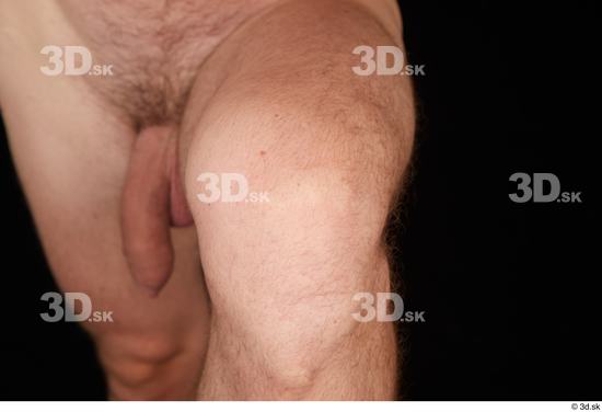 Knee Man White Nude Slim Studio photo references