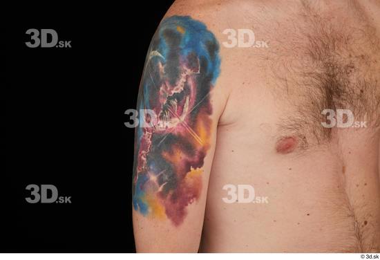 Arm Man White Tattoo Nude Slim Studio photo references