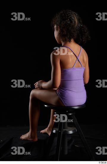Whole Body Woman Swimsuit Slim Sitting Studio photo references