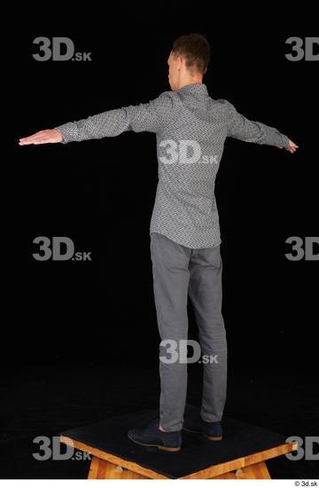 Whole Body Man T poses Trousers Slim Standing Studio photo references