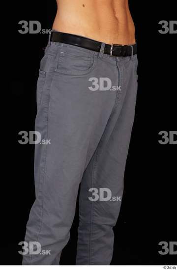 Thigh Man Trousers Slim Studio photo references