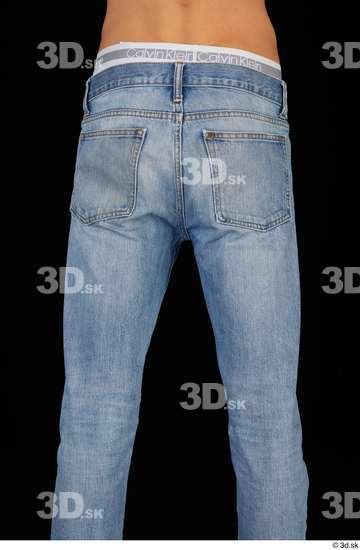 Thigh Man Casual Jeans Slim Studio photo references