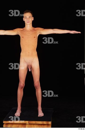 Whole Body Man T poses Nude Slim Standing Studio photo references