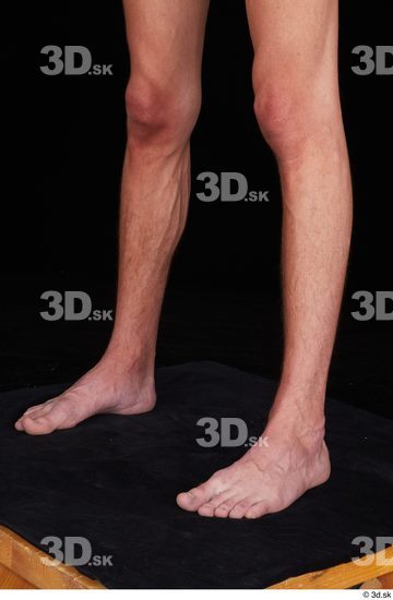 Calf Man Nude Slim Studio photo references