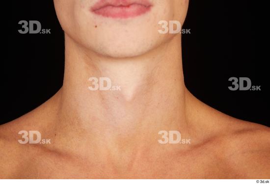 Neck Man Nude Slim Studio photo references