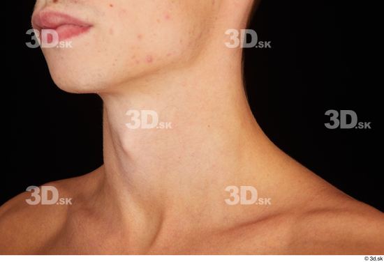 Neck Man Nude Slim Studio photo references