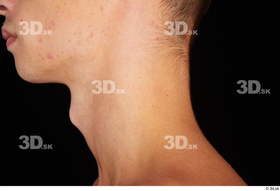 Neck Man Nude Slim Studio photo references