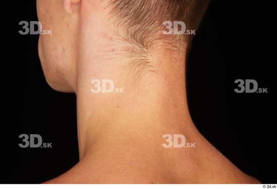 Neck Man Nude Slim Studio photo references