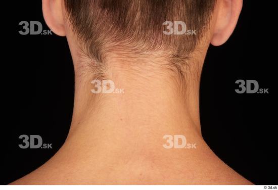 Neck Man Nude Slim Studio photo references