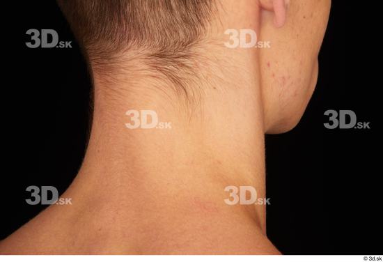 Neck Man Nude Slim Studio photo references