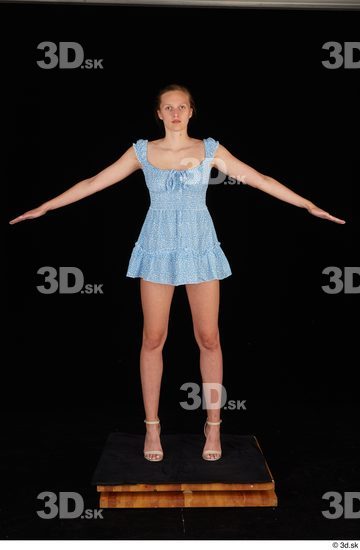 Woman White Slim Female Studio Poses