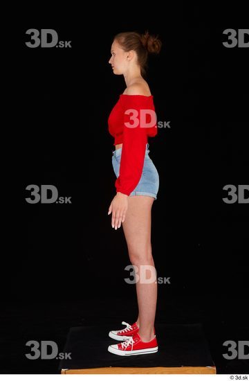 Woman White Slim Female Studio Poses