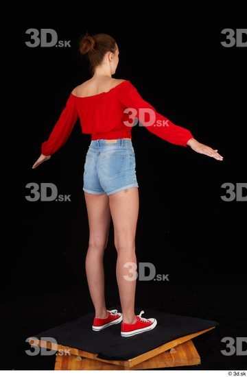 Woman White Slim Female Studio Poses