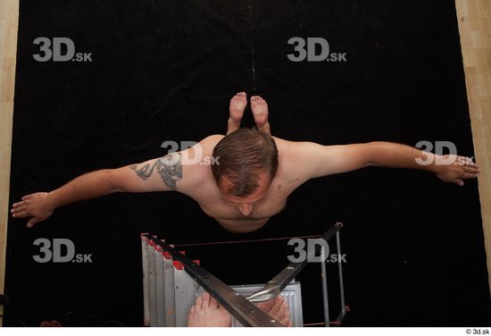 Whole Body Man T poses White Nude Chubby Kneeling Top Studio photo references