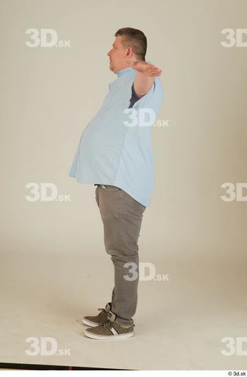 Whole Body Man T poses White Casual Overweight Standing Street photo references