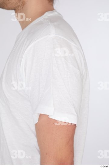 Arm Upper Body Man White Casual Shirt Slim Studio photo references