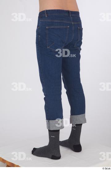 Leg Man White Casual Jeans Slim Studio photo references