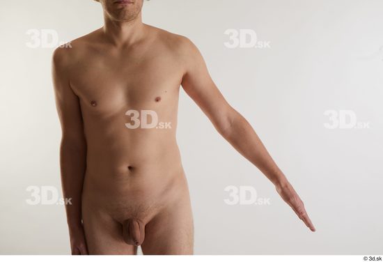 Arm Man White Nude Slim Studio photo references