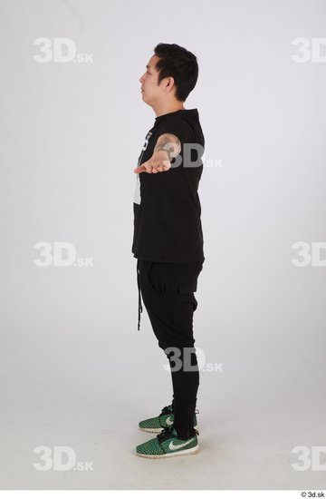 Whole Body Man T poses Asian Casual Slim Standing Street photo references