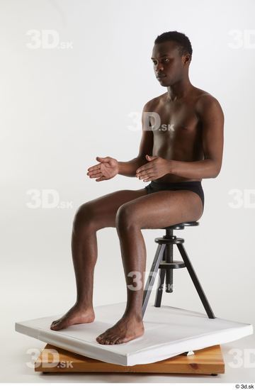 Man Black Slim Male Studio Poses