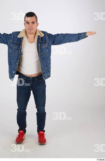 Whole Body Man T poses Casual Slim Standing Street photo references