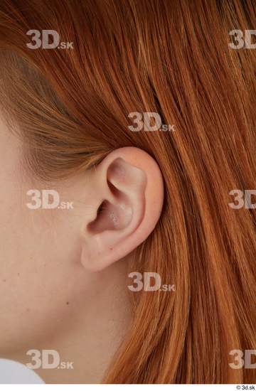 Ear Woman White Casual Chubby Street photo references